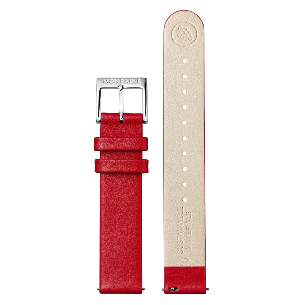 Mondaine Vegan Leather Polished 16mm Watch Band FG3116.30Q