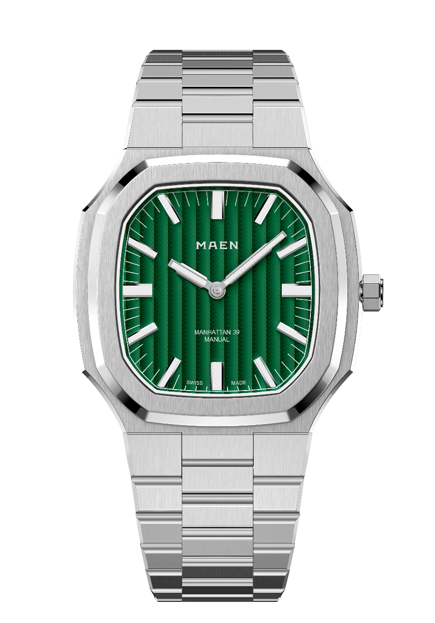 MAEN Manhattan 39 Ultra-Thin Forest Green Dial Hand-Wound Watch M4.1.1