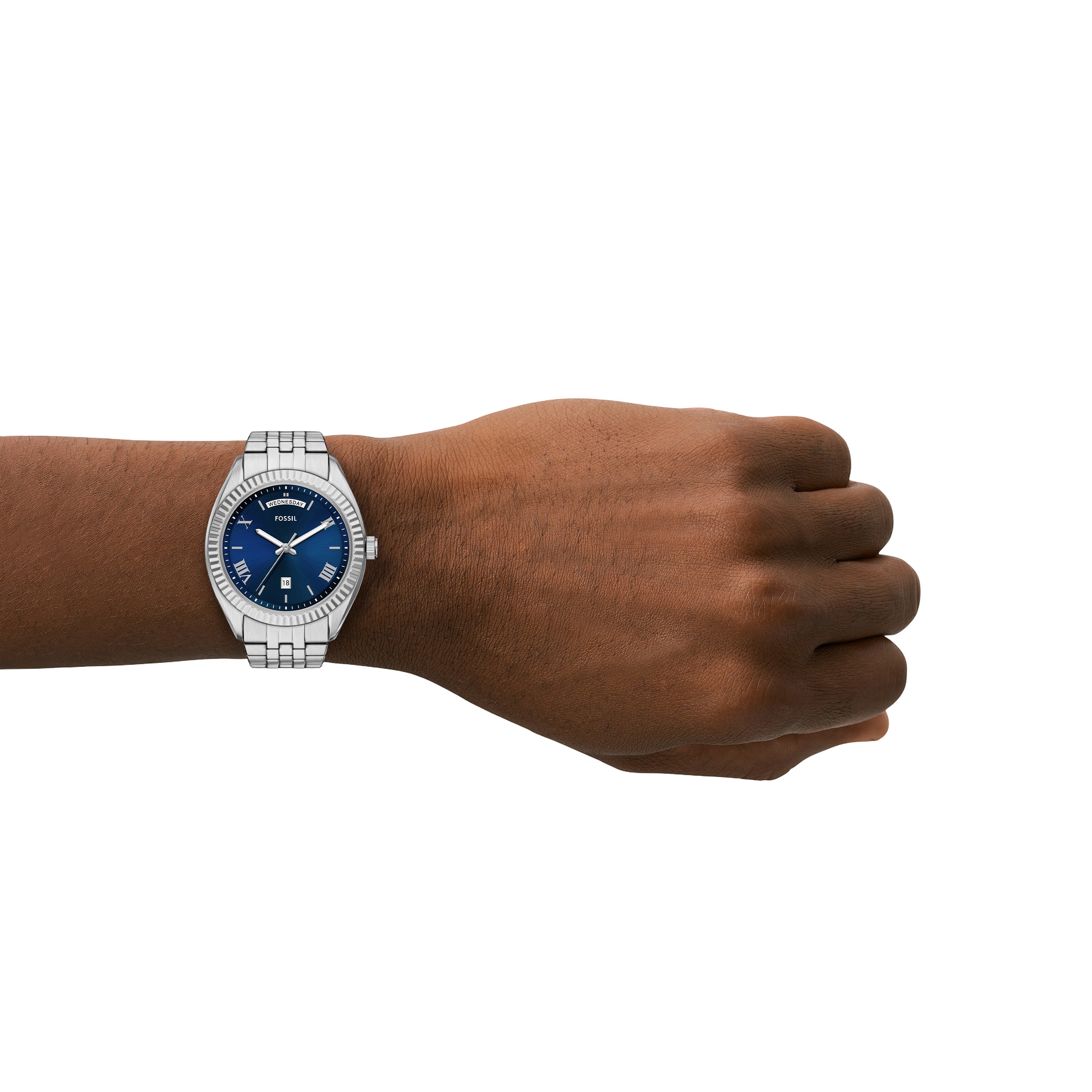 Fossil Campbell Three Hand Stainless Steel Watch FS6140