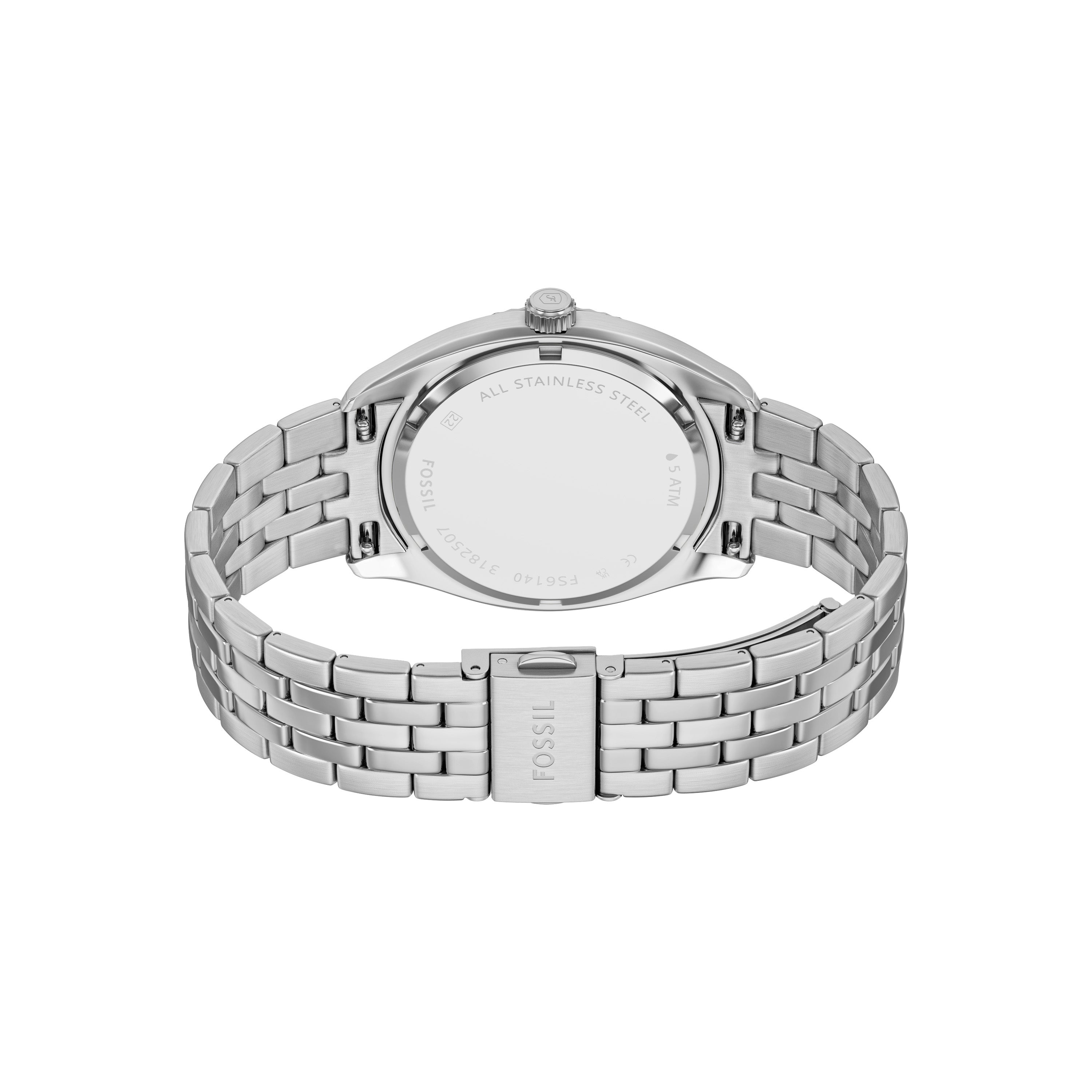 Fossil Campbell Three Hand Stainless Steel Watch FS6140