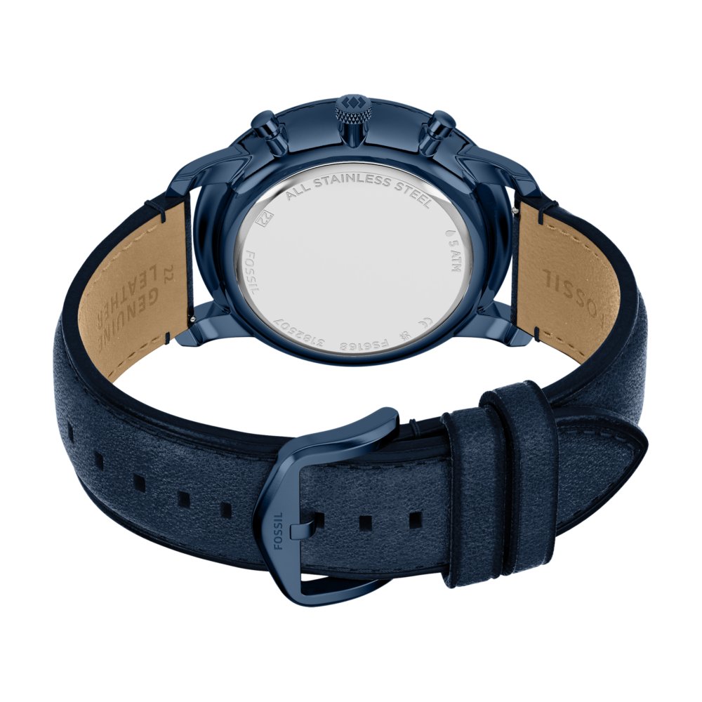 Fossil Neutra Chronograph Navy Leather Men's Watch FS6168