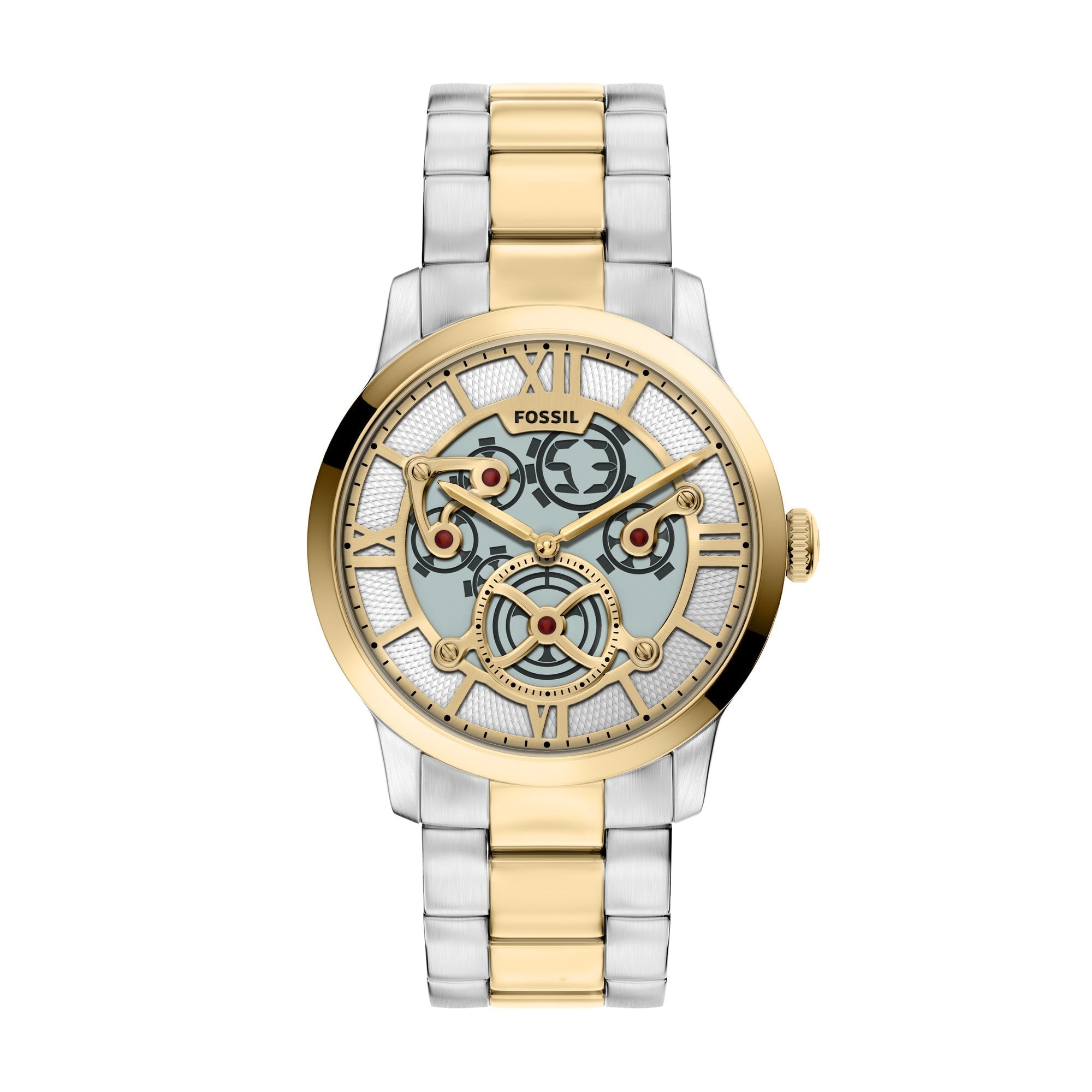 Fossil men's watch, two tone dial