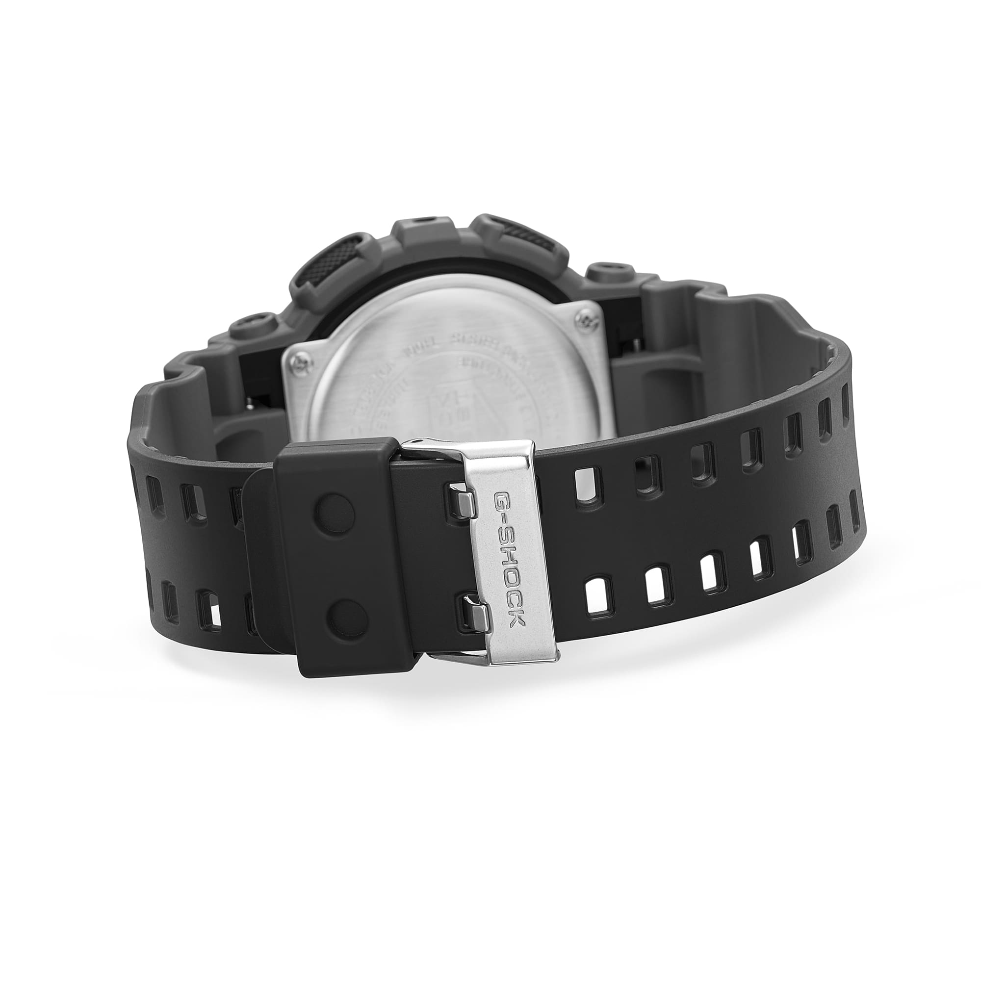 G-Shock Analog Digital Orange Dial Black Resin Band Watch GA100FL-8A