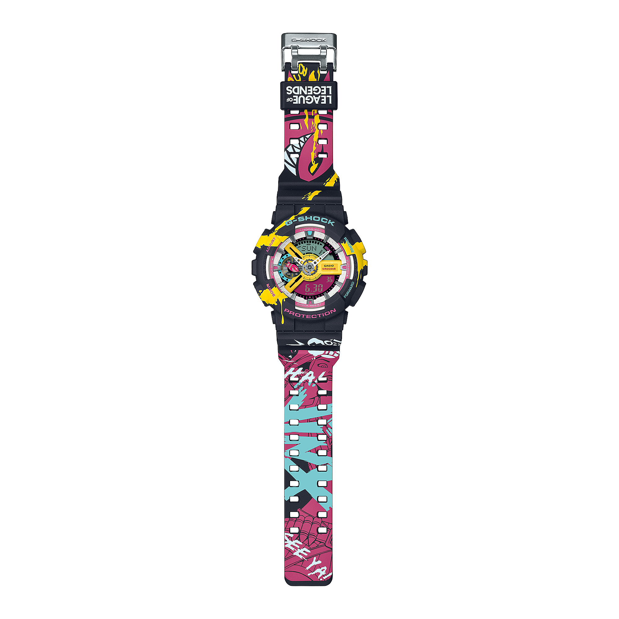 League of Legends Special Edition G-Shock GA110LL-1A Watch with Jinx Theme