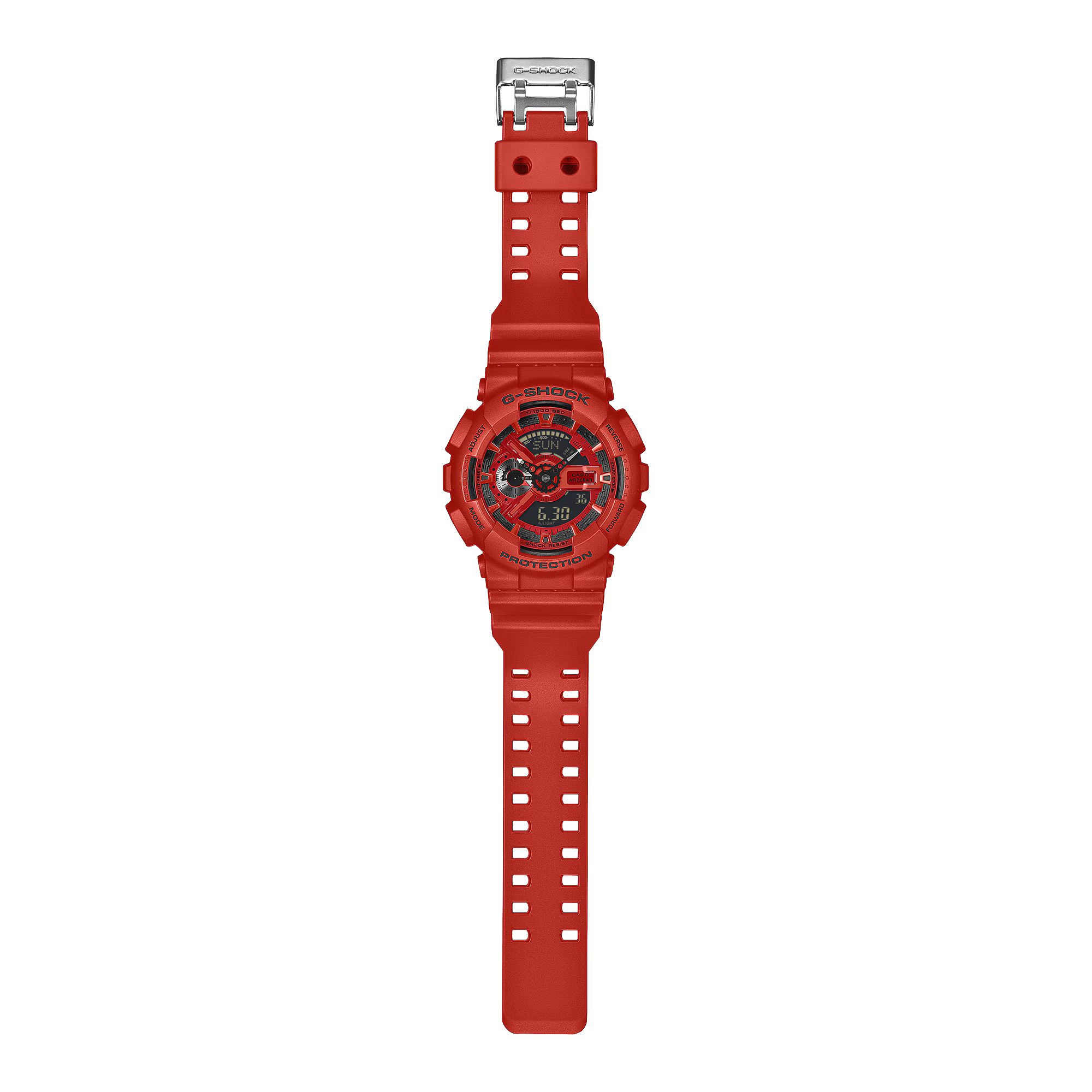 G-Shock Analog Digital Red Dial Red Resin Band Watch GA110RRB-4A