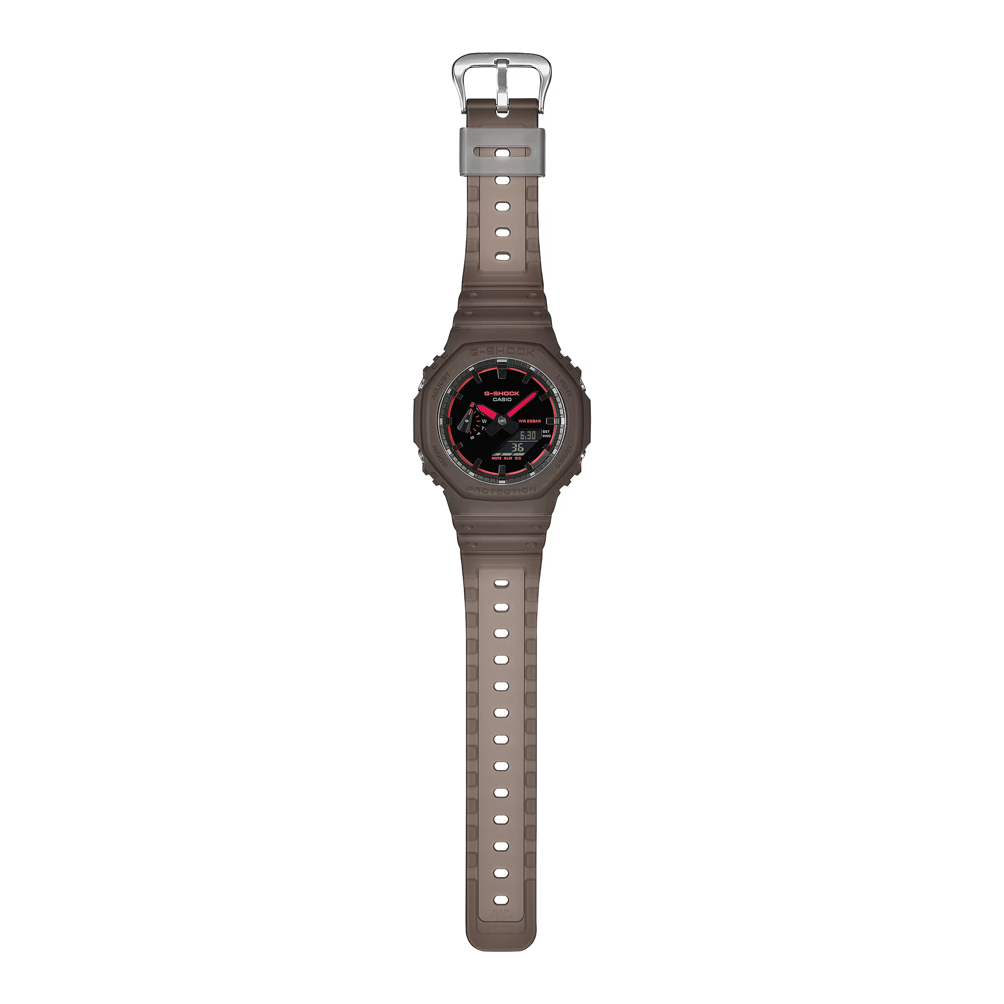 G-Shock Analog Digital Smokey Brown Resin Band Orange Orange GA2100K-5A