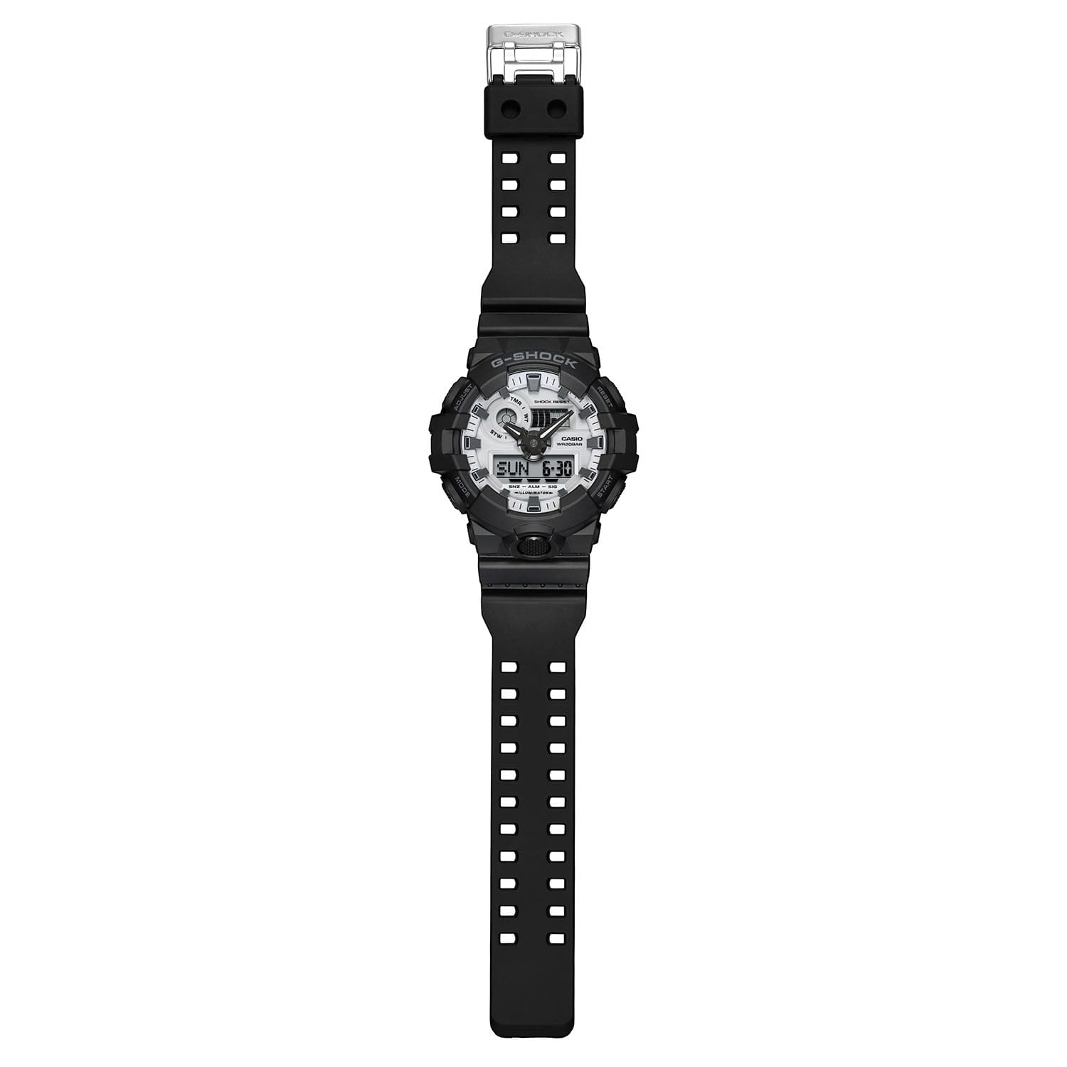 G-Shock Analog Digital White Dial Black Resin Band Watch GA700WD-1A