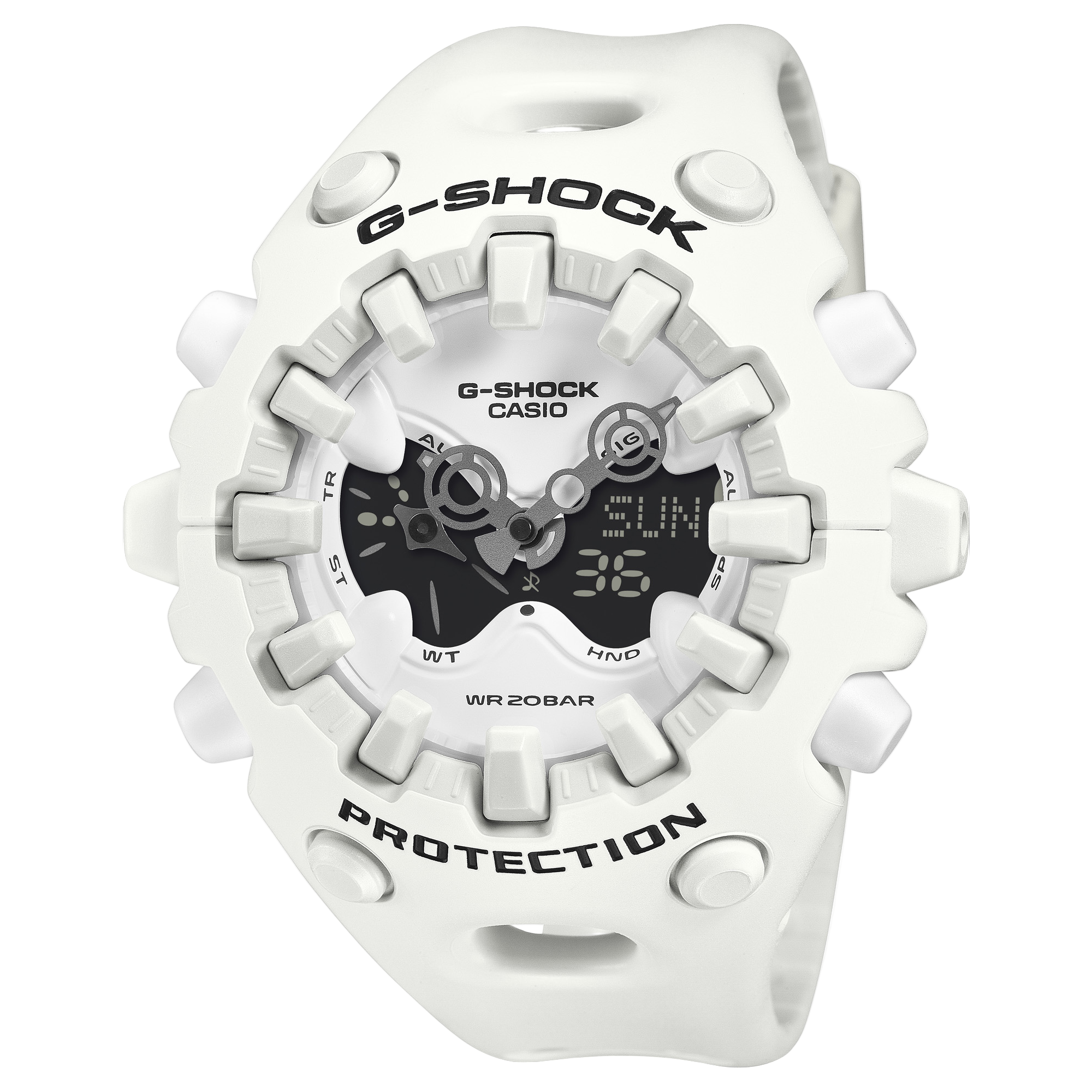 G-Shock Duo Analog Digital White Resin Band Watch GAV01-7A