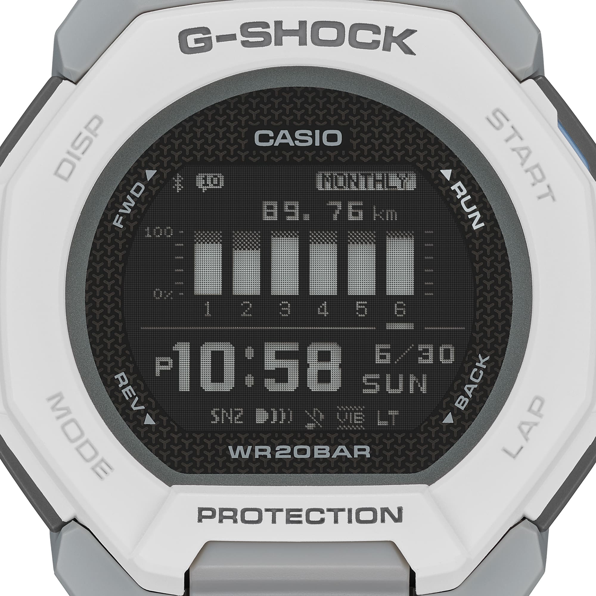 G-Shock G-Squad White Resin Band Watch GBD300-7D