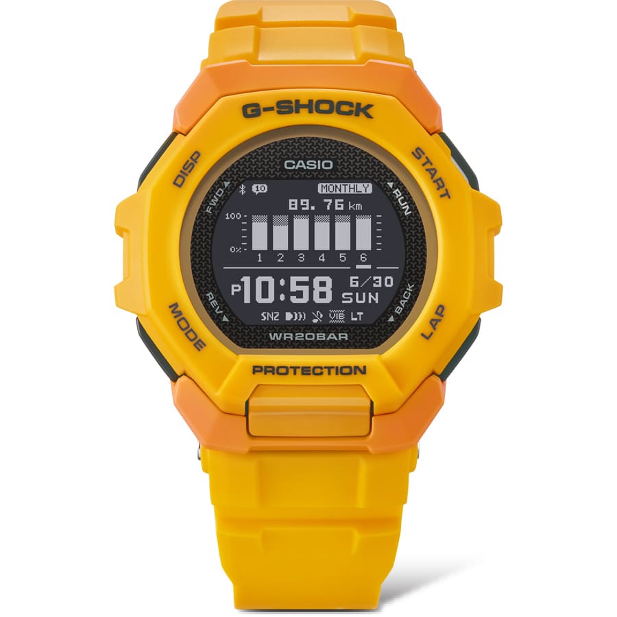 G-Shock G-Squad Yellow Resin Band Watch GBD300-9D