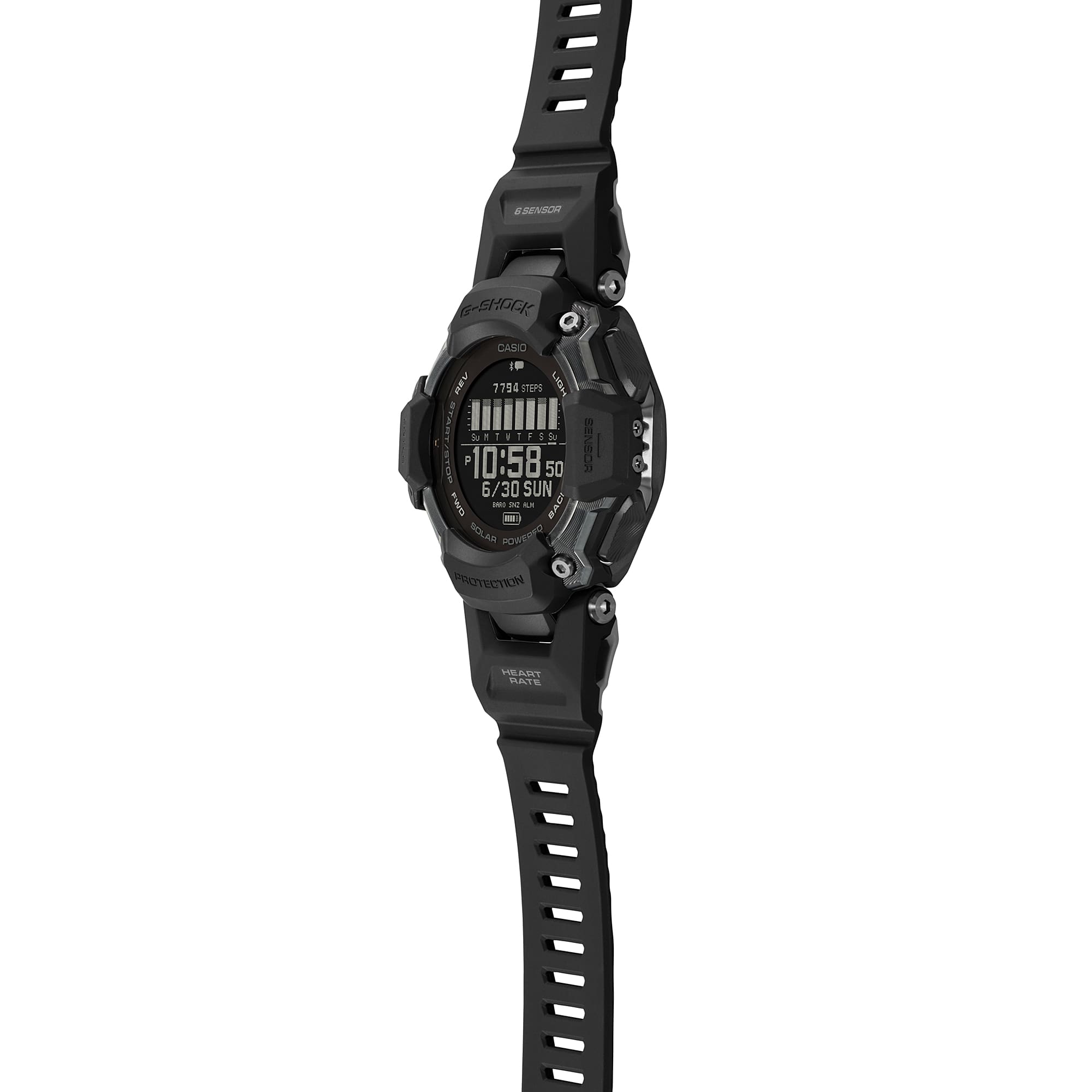 G-Shock Smart Heart Rate Black Resin Strap Watch GBDH2000-1B