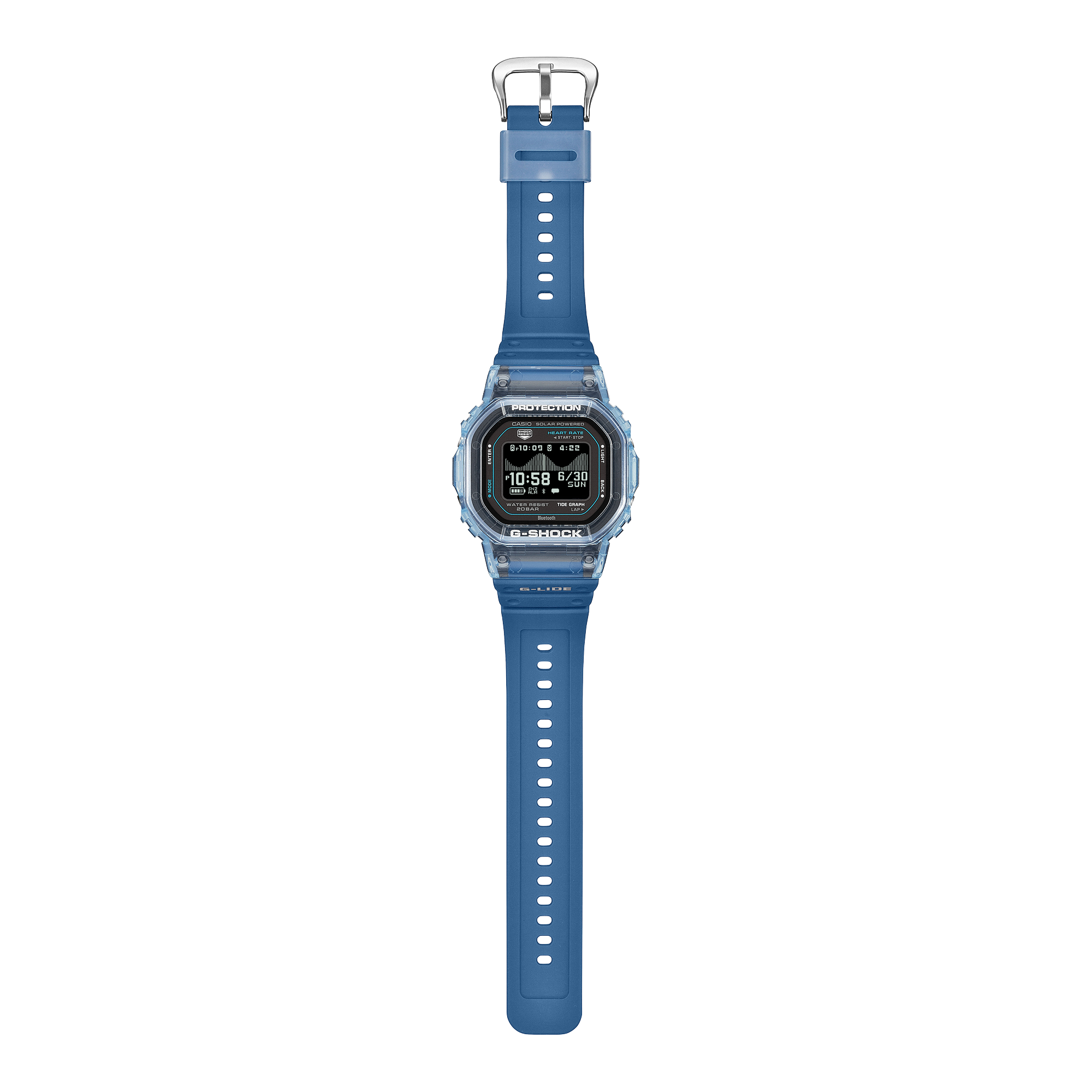 Angled view of the G-Shock GBXH5600-2D showing the case profile.