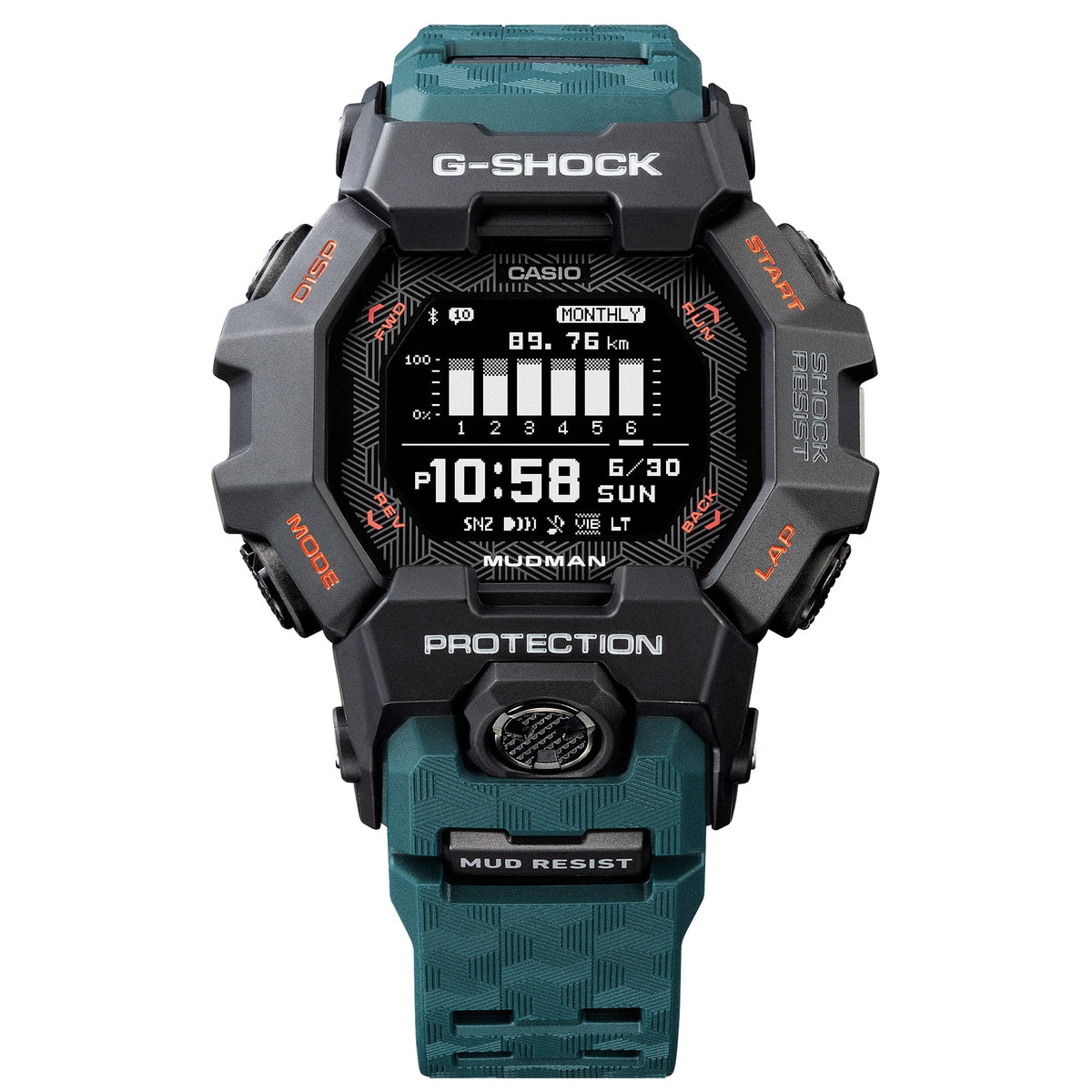 G-Shock Master of G Mudman Digital Green Resin Band Watch GDGB100-1A3