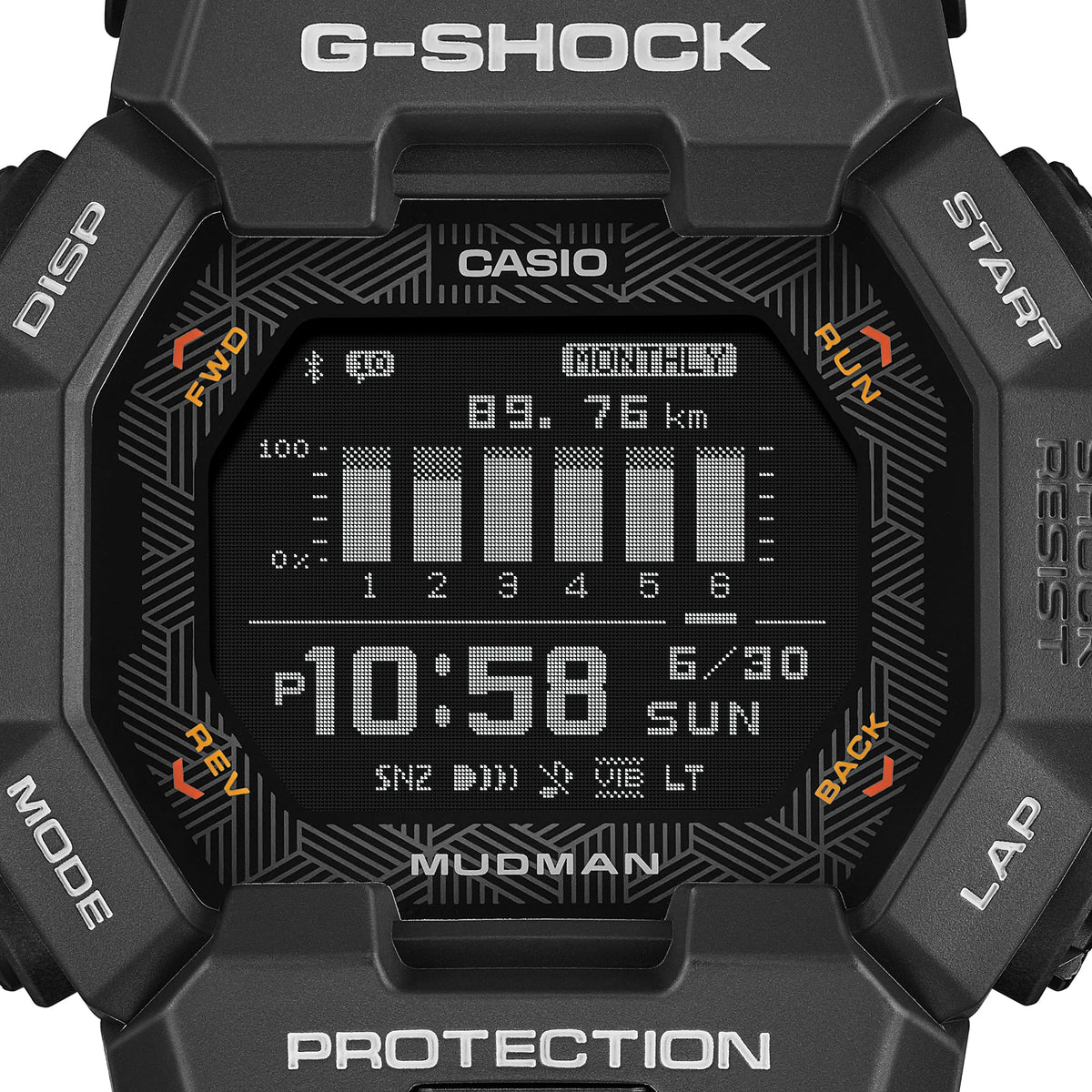 G-Shock Master of G Mudman Digital Black Resin Band Watch GDGB100-1D