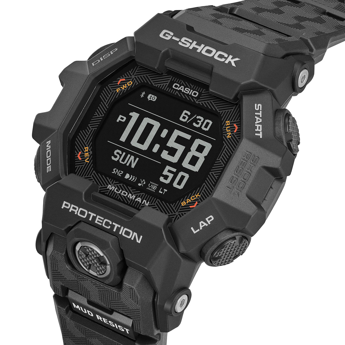 G-Shock Master of G Mudman Digital Black Resin Band Watch GDGB100-1D