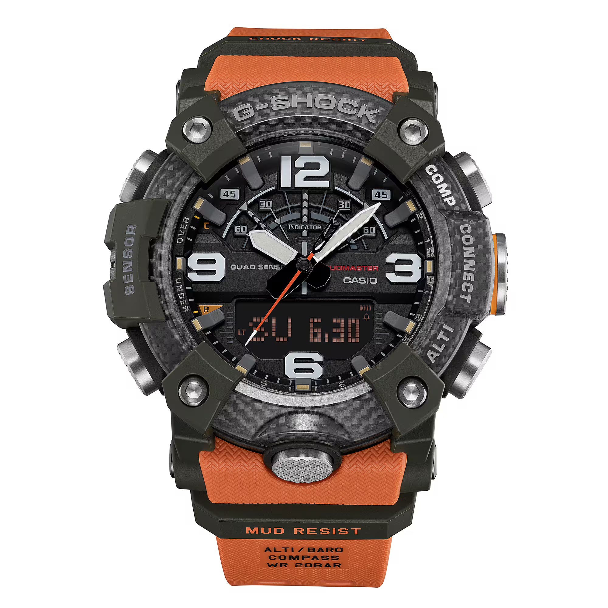 G-Shock Master Of G Mudmaster Orange Rubber Band Watch GGB100X-1A9