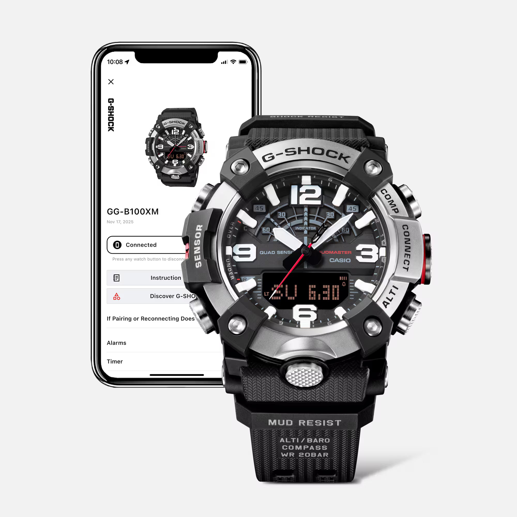 G-Shock Master Of G Mudmaster Black Rubber Band Watch GGB100XM-1A