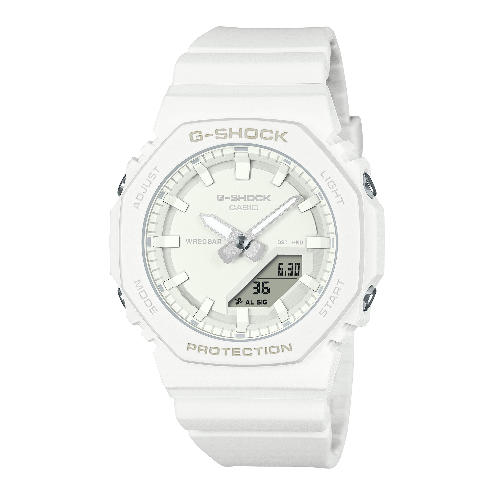 G-Shock All White CasiOak Ladies Watch GMAP2100-7A – Watch