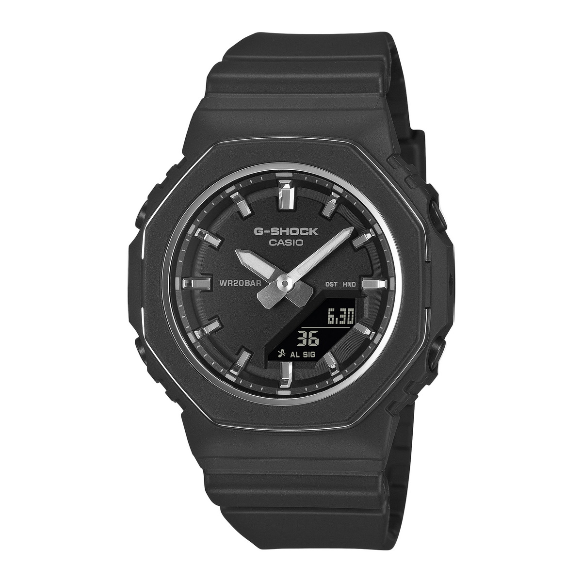 G-Shock Analog Digital Duo Metallic Bezel Black Resin Band Watch GMAP2110-1A