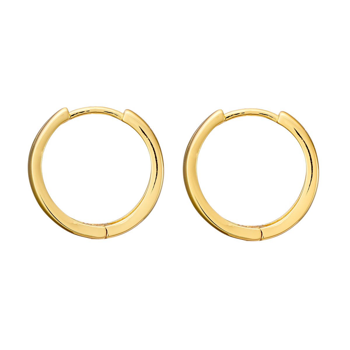 Gold Vermeil Icon 14k Gold Vermeil Double Hoop Huggies GVE0023Y GVE0023Y view 4