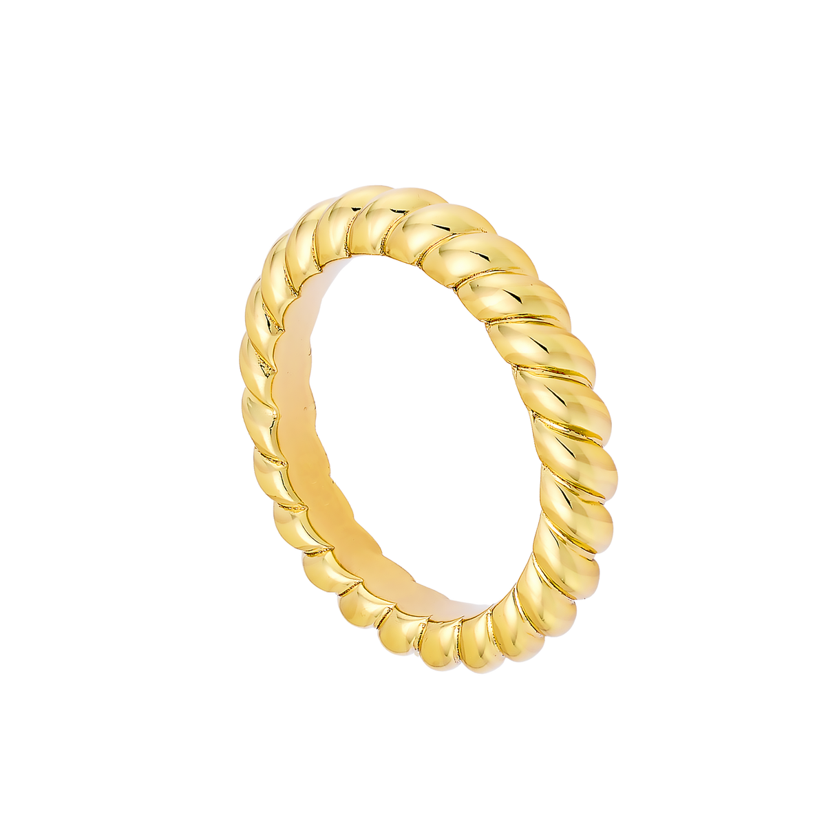 Gold Vermeil Icon 14k Gold Vermeil Twist Band Ring GVR0003Y-6 view 4
