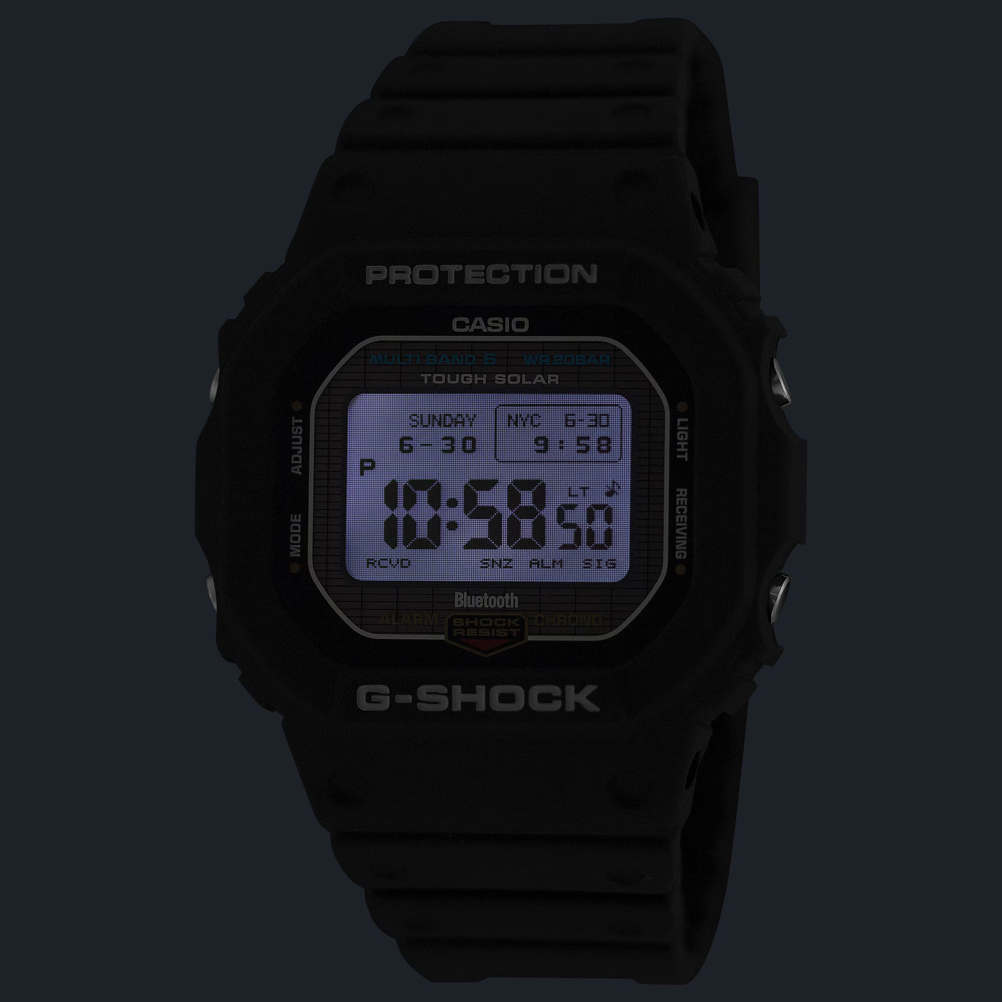 G-Shock Digital White Dial Black Resin Band Watch GWBX5600-1D