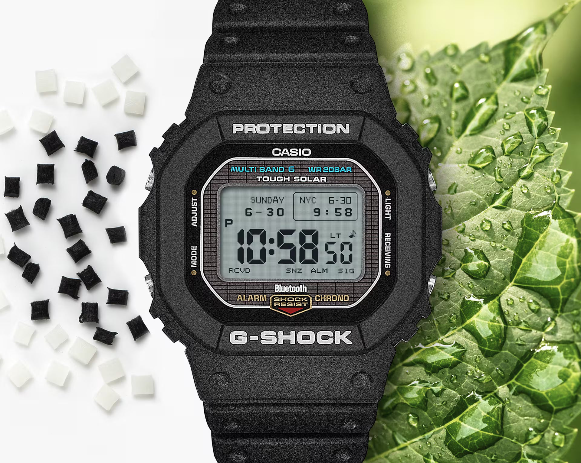 G-Shock Digital White Dial Black Resin Band Watch GWBX5600-1D