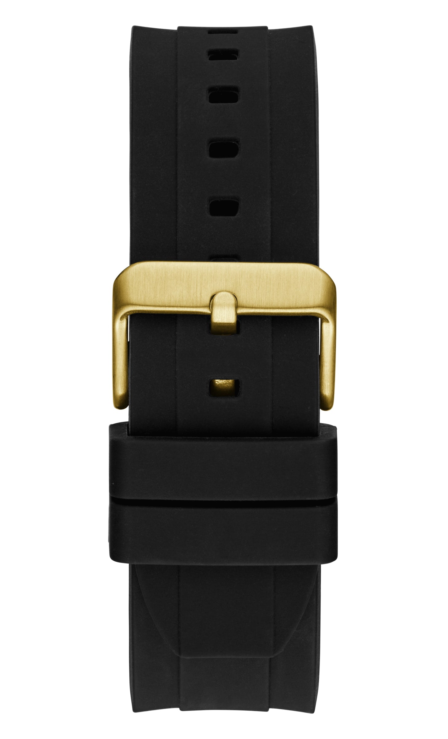 Guess Empire Black Dial Rubber Strap Watch GW0583G2