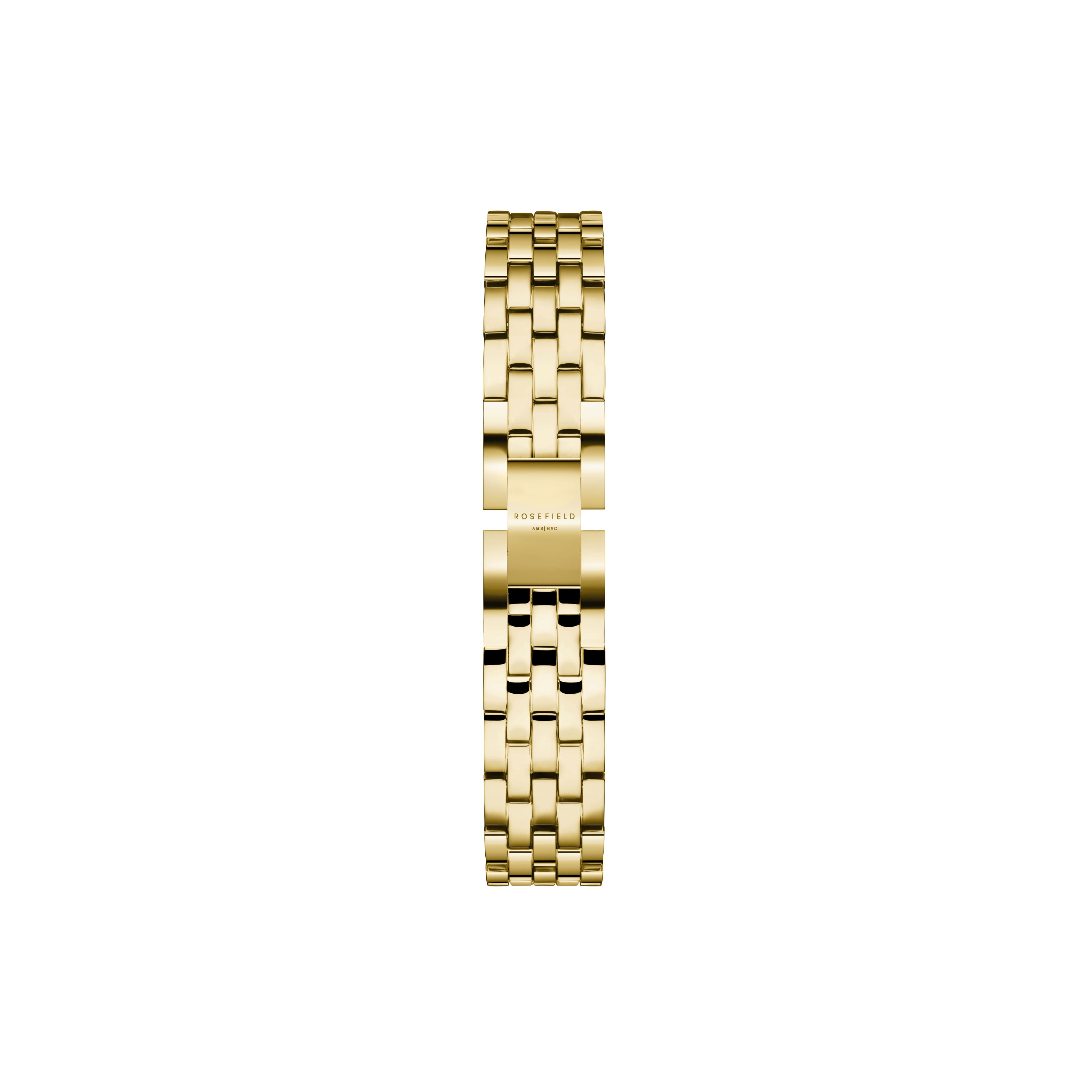 Rosefield Gemme White Steel Gold Watch GWGSG-G02