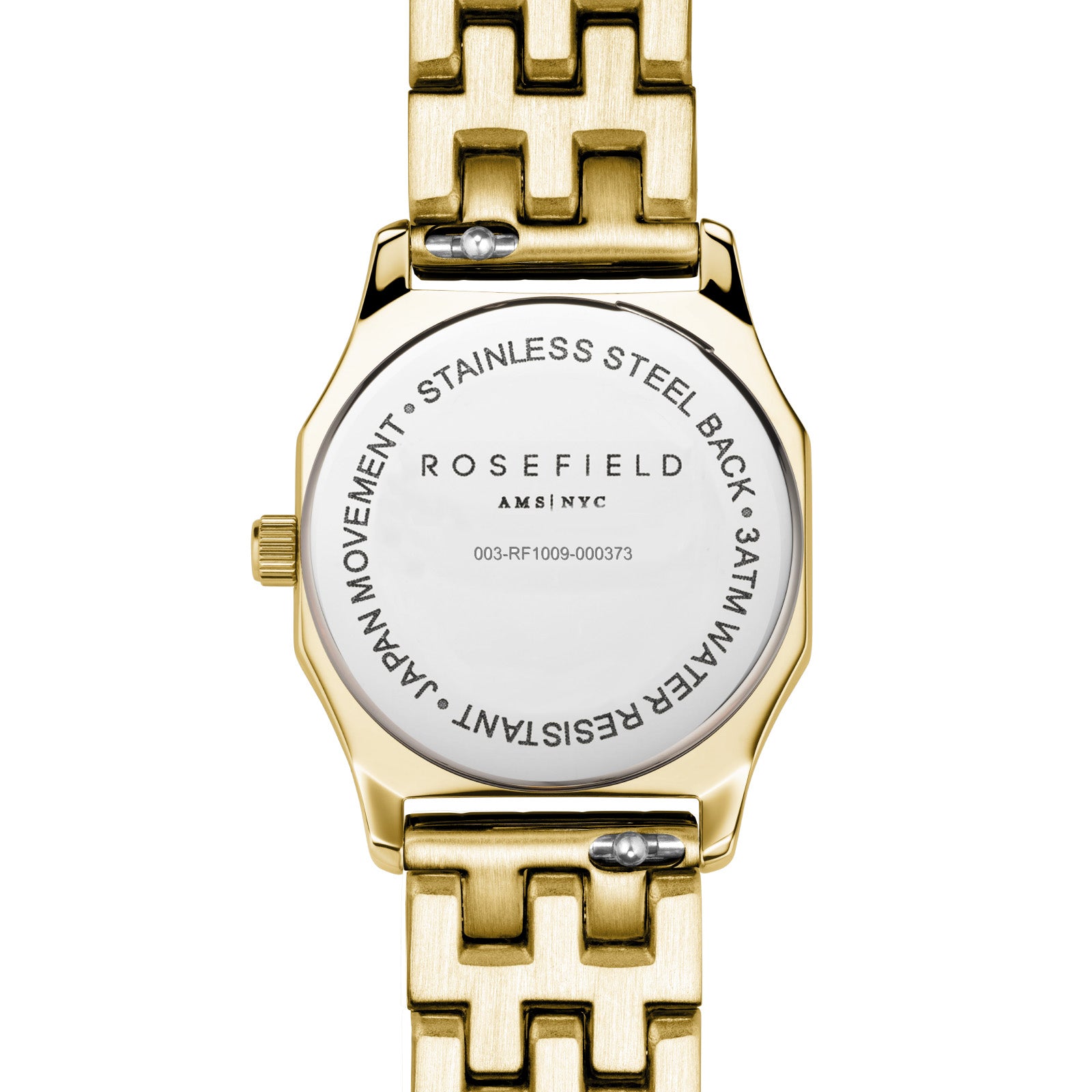 Rosefield Gemme White Steel Gold Watch GWGSG-G02