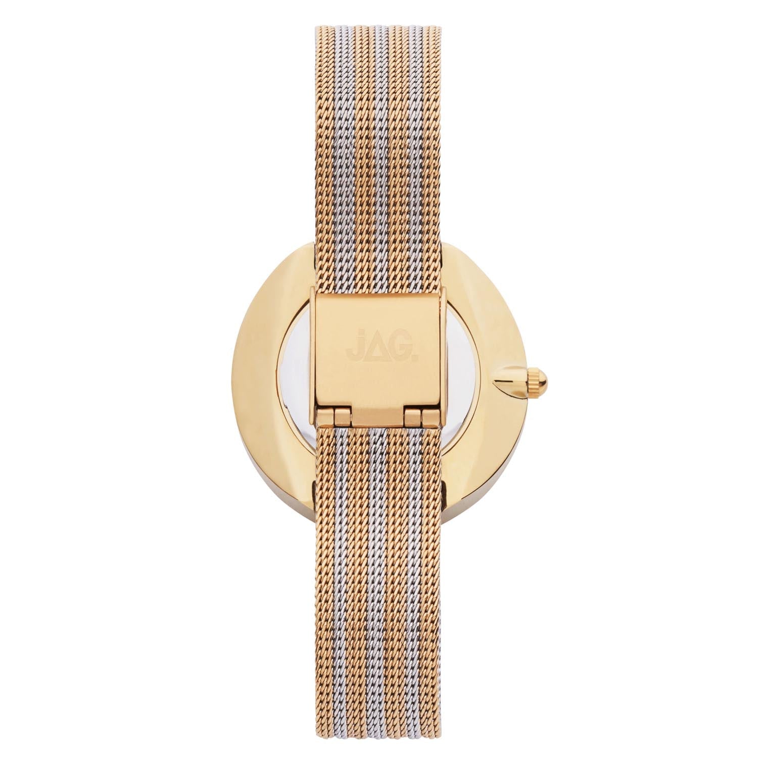 Jag Tegan White Alloy 34mm Ladies Watch Elegant Modern Design