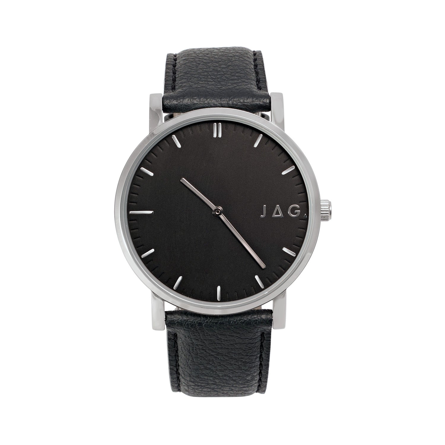 Jag Chadstone 42mm Black Leather Watch for Men Sophisticated Style