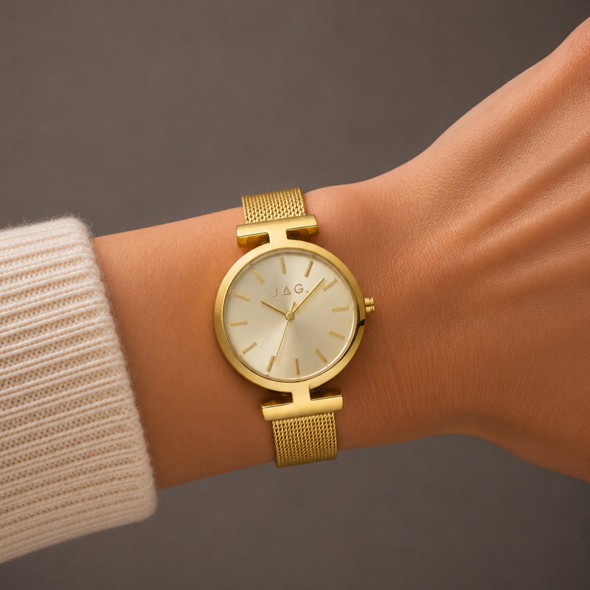 JAG Mudgee Womens Gold Dial 35mm Gold Watch J3037A