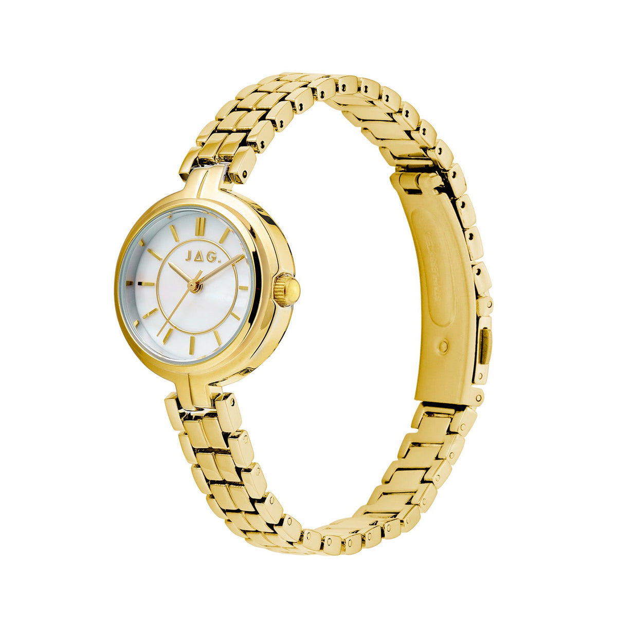 Jag Kelly White Dial Gold Steel Womens Watch J3060A view 3