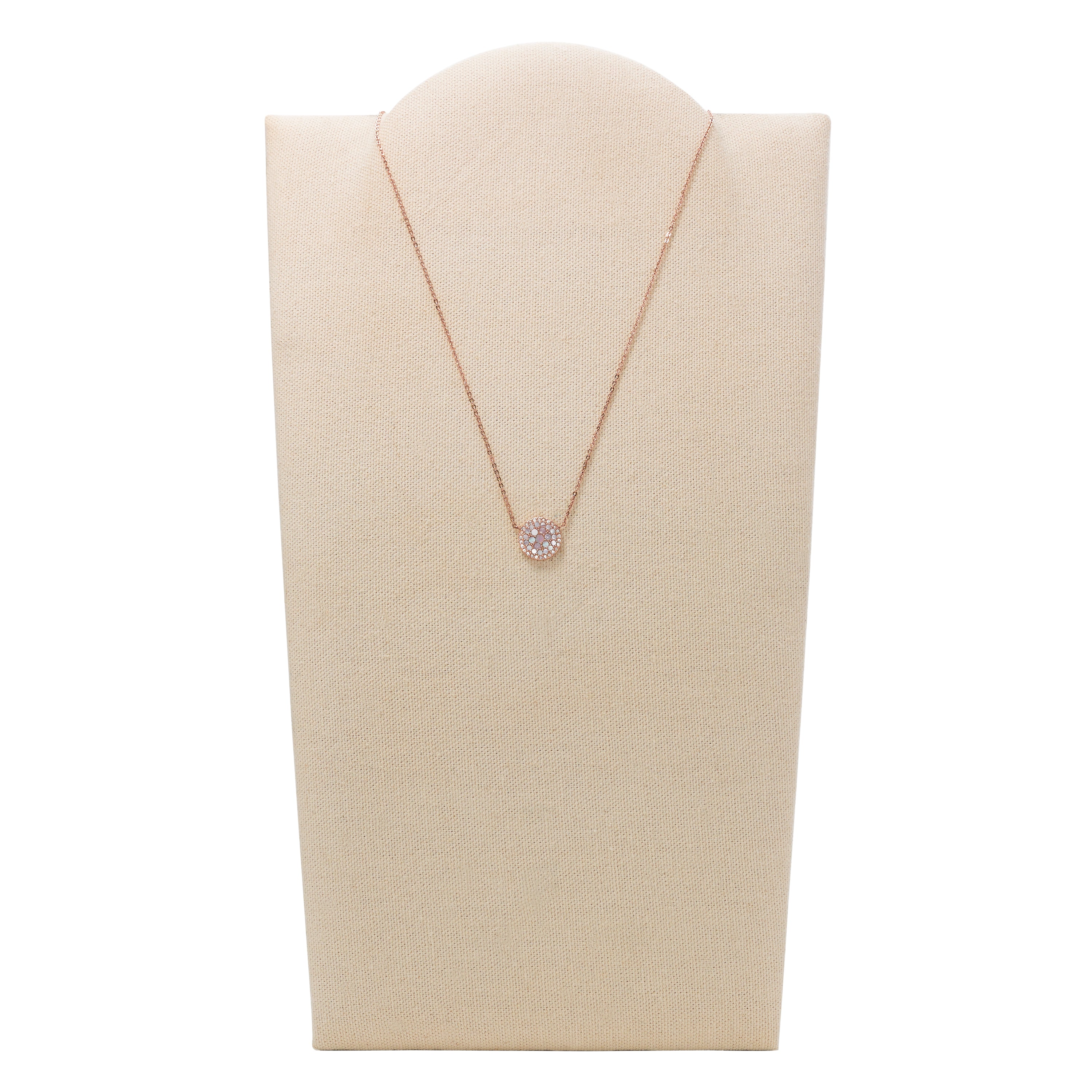 Fossil Pearl Disc Two Tone Necklace JF01740791