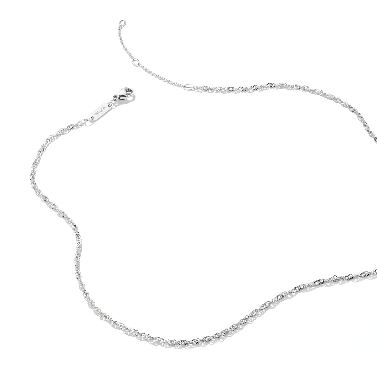 Thomas Sabo Silver-Plated Singapore Chain Necklace 1.7mm TKE2284M45 TKE2284M45 view 2