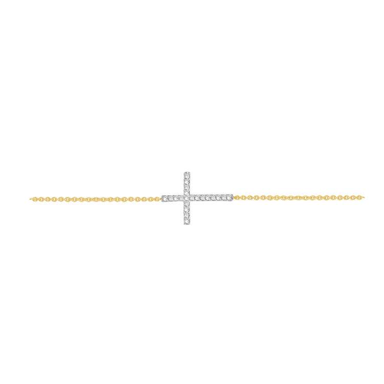 0.12ct Lab Grown Diamond Bracelet in 9K Yellow Gold