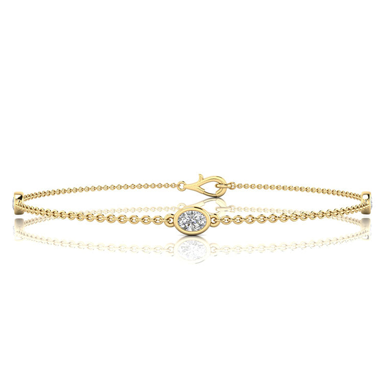 0.25ct Lab Grown Diamond Bracelet in 9K Yellow Gold
