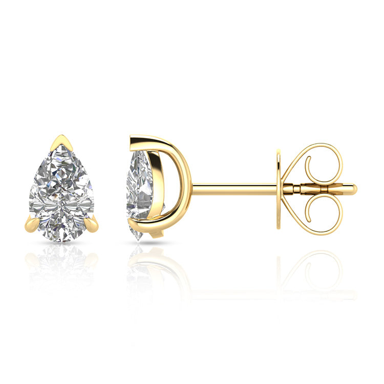 1.00ct Lab Grown Diamond Earrings in 9K Yellow Gold