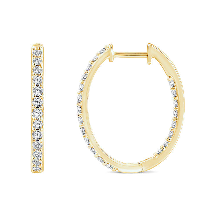 1.00ct Lab Grown Diamond Earrings in 9K Yellow Gold