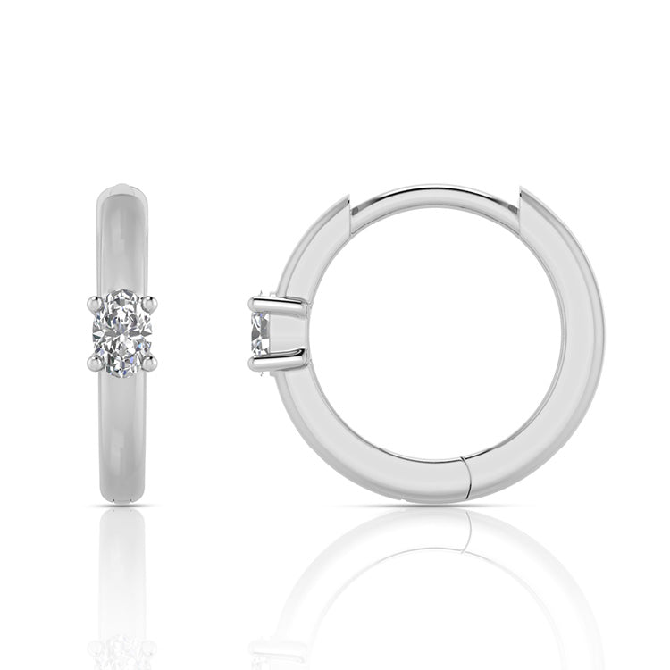 LAB DIAMONDS BY DGA Collection-PLUS 0.12ct Lab Grown Diamond in 9K White Gold Women's Earrings LGEH-1669-W