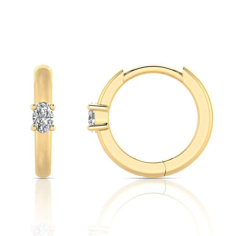 0.12ct Lab Grown Diamond Earrings in 9K Yellow Gold