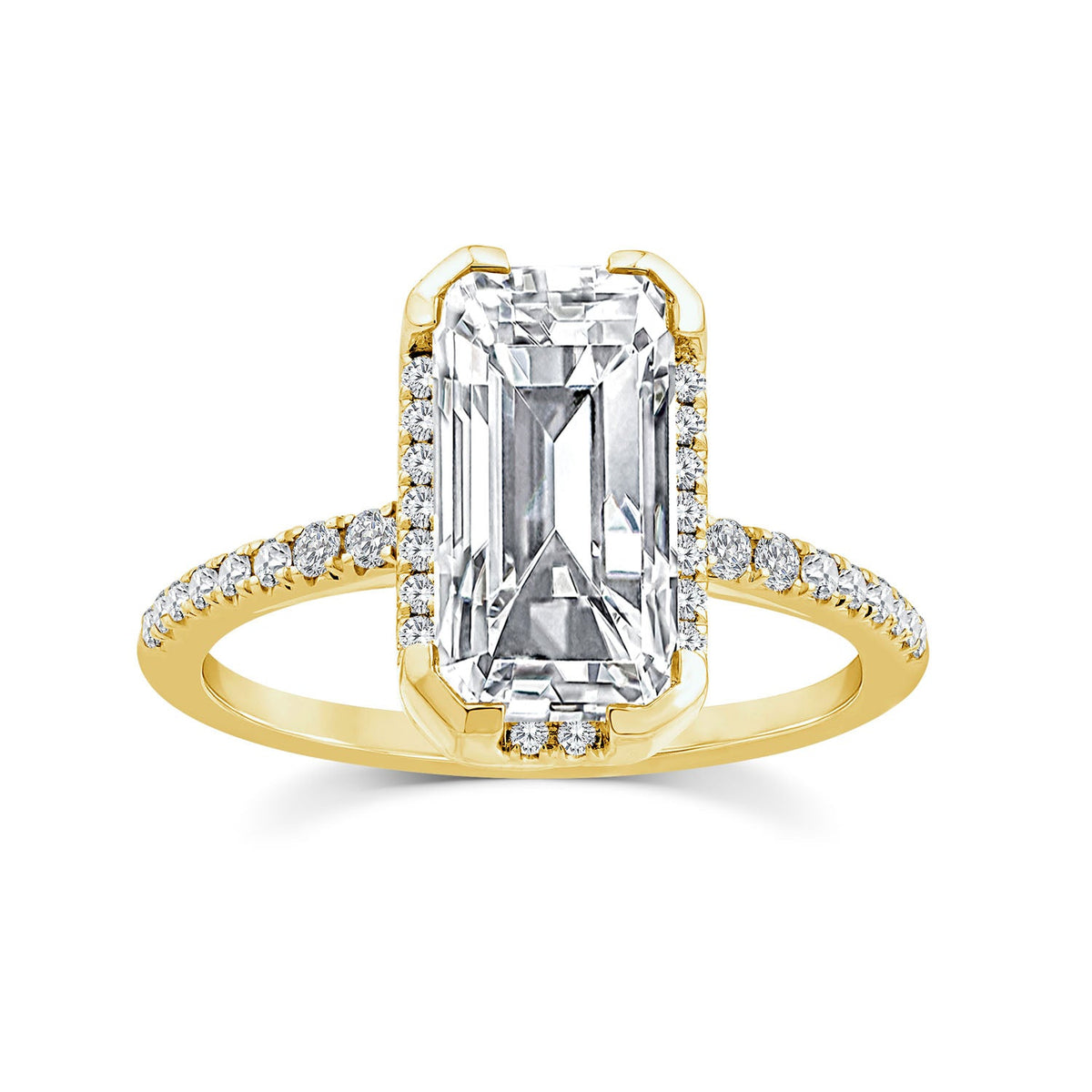 3.25ct Lab Grown Diamond Northern Ray Ring in 18K Yellow Gold
