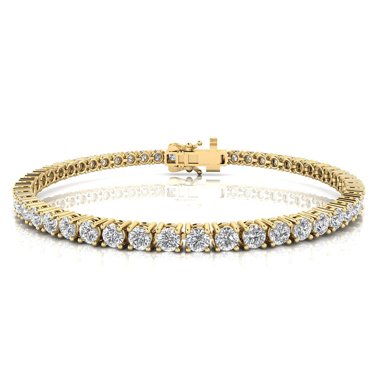 7.00ct Lab Grown Diamond Bracelet in 9K Yellow Gold