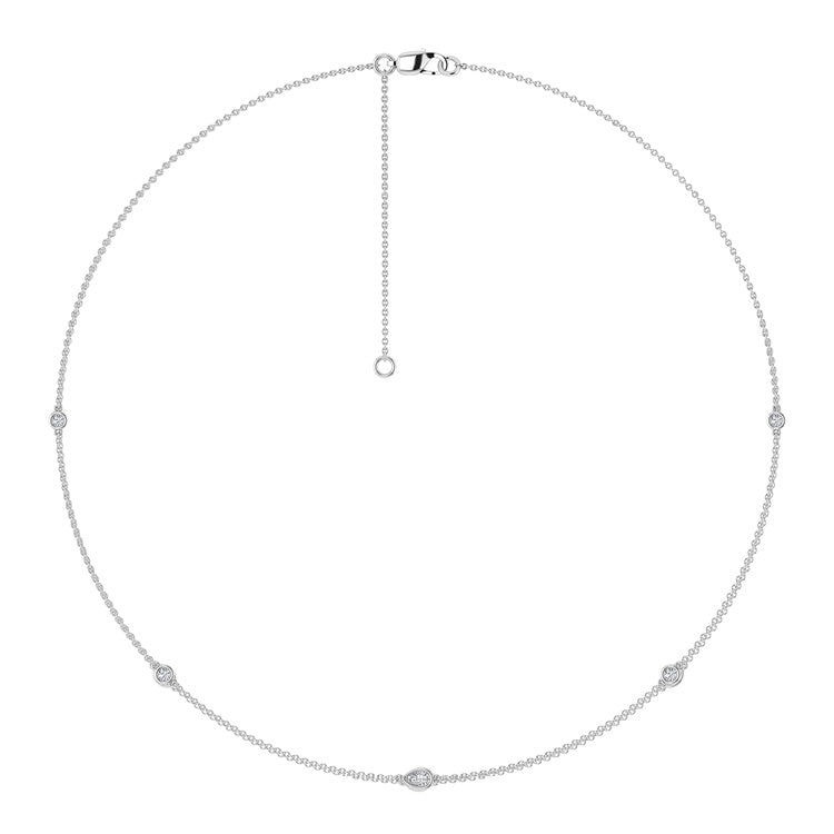 0.33ct Lab Grown Diamond Necklace in 9K White Gold