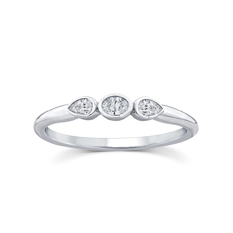 0.12ct Lab Grown Diamond Ring in 9K White Gold