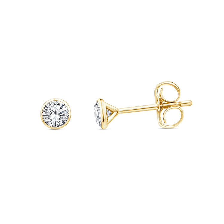 0.50ct Lab Grown Diamond Earrings in 9K Yellow Gold