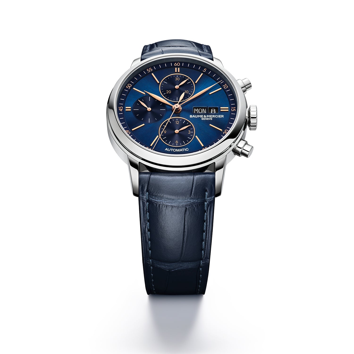 Baume Mercier Classima 42mm Blue Dial Automatic Chronograph Watch