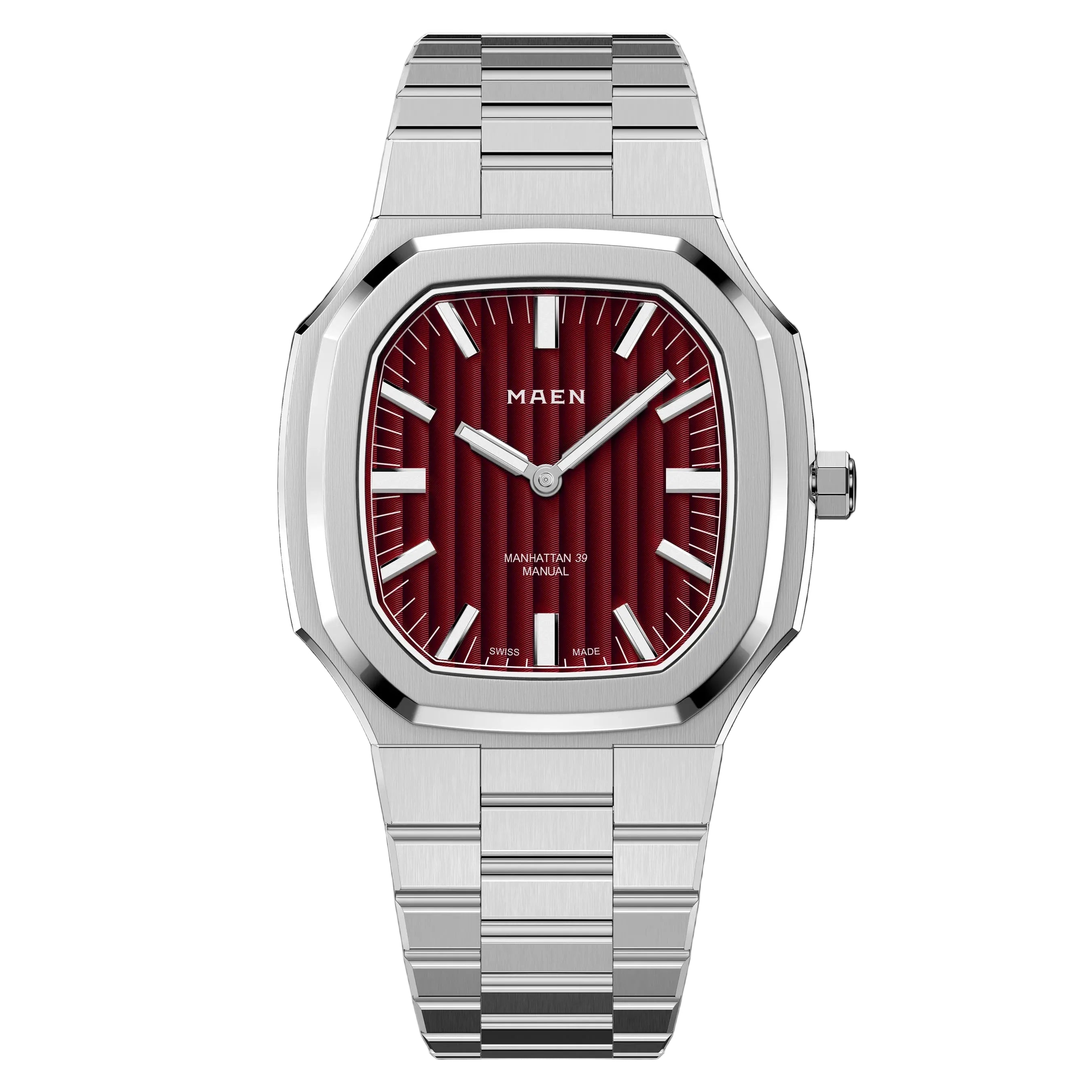 MAEN M4.1.5 Manhattan Garnet Red 39 Ultra-Thin No Date Watch