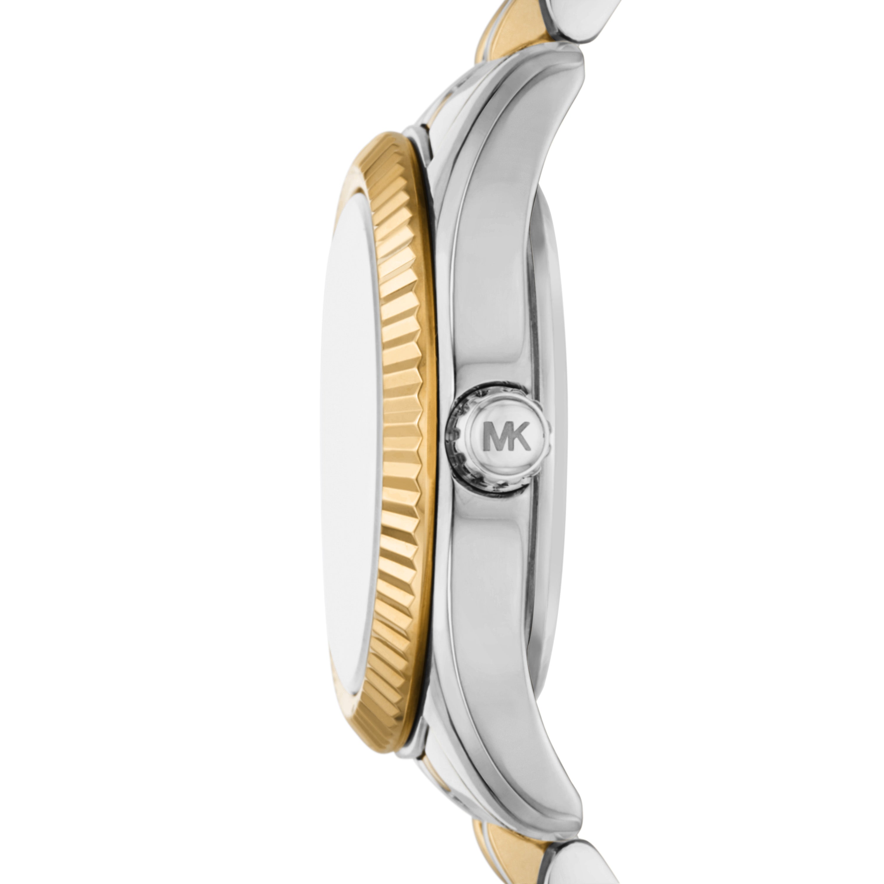 Michael Kors Lexington Green Dial Two Tone Stainless Steel Watch MK4986